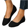 thumbnail image 1 of Gamivast Flat Shoes for Women Soft Suede Look Flat Shoes Round Toe Slip on Flats Office Work Travel Walking Daily Casual Comfortable Footwear Black 41, 1 of 7