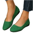 thumbnail image 1 of Gamivast Flat Shoes for Women Soft Suede Look Flat Shoes Round Toe Slip on Flats Office Work Travel Walking Daily Casual Comfortable Footwear Green 36, 1 of 8