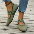 thumbnail image 1 of Gamivast Flats Shoes Women Dressy Comfortable Point Toe Casual Ballet Flats Knit Casual Ballerina Walking Dressy Office Slip-on Shoes with Straps, 1 of 7
