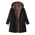 thumbnail image 1 of Gamivast Fleece Jacket Foe Women Zip up Long Parka Outerwear with Hood Pockets Winter Warm Coat Sherpa Lined Fleece Jacket Cold Weather Overcoat Black XXL, 1 of 6