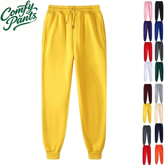 Gamivast Fleece Lined Joggers for Women Tall Hiking Straight Leg Winter Sweatpants with Pockets Warm Thermal Drawstring Elastic Waist Pants for Running Outerwear Workout