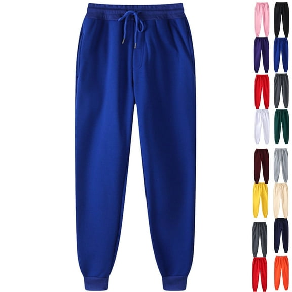 Gamivast Fleece Lined Joggers for Women Tall Hiking Straight Leg Winter Sweatpants with Pockets Warm Thermal Drawstring Elastic Waist Pants for Running Outerwear Workout