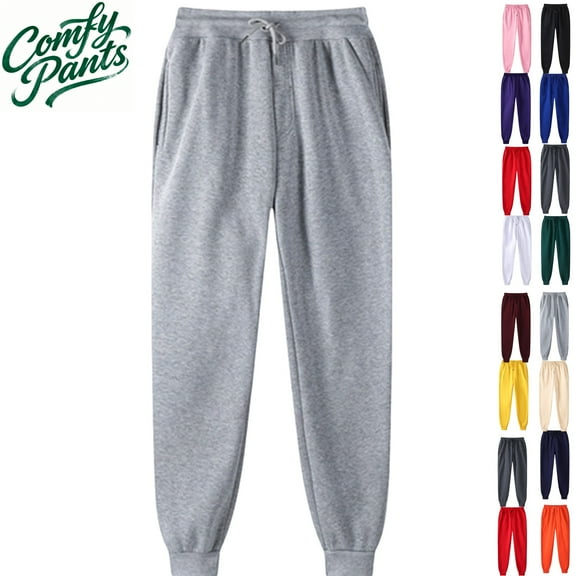 Gamivast Fleece Lined Joggers for Women Tall Hiking Straight Leg Winter Sweatpants with Pockets Warm Thermal Drawstring Elastic Waist Pants for Running Outerwear Workout