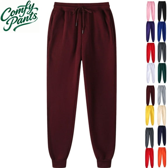 Gamivast Fleece Lined Joggers for Women Tall Hiking Straight Leg Winter Sweatpants with Pockets Warm Thermal Drawstring Elastic Waist Pants for Running Outerwear Workout