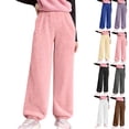 thumbnail image 1 of Gamivast Fleece Pants for Kids Girls Fuzzy Straight Leg Warm Winter Pants Loose Casual Elastic Waist Pull on Sweatpants Loungewear Long Cuffed Pants for 5-15 Years Old, 1 of 6