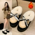 thumbnail image 1 of Gamivast Fuzzy Boots Women Cute Platformed Non-Slip Winter Warm Fleece Lined Booties Ankle Memory Foam Slip-on Faux Collar Shoes Outdoor Trendy Round Toe Snow Boot, 1 of 6