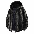 thumbnail image 1 of Gamivast Fuzzy Fleece Hoodie for Men Zip Up Casual Winter Warm Fluffy Jacket Long Sleeve Sherpa Coats Thick Outerwear Sweaters, 1 of 4