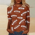 thumbnail image 1 of Gamivast Game Day Shirts Women Football Plus Size 3/4 Sleeve Football Graphic Shirt Vintage Soft Crewneck Tunic Top Funny Superbowl Outfits 2026, 1 of 5