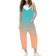 thumbnail image 1 of Gamivast Girls 12-14 Romper Casual Sleeveless Loose Spaghetti Strap Jumpsuits Summer Clothes Rompers with Pockets Fashion Gradient Color Jumpsuits Blue 10-12 Camiseta De Para Niños Clearance, 1 of 6