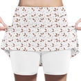 thumbnail image 1 of Gamivast Girls Athletic Skort High Waist Tennis Skirts Leaf-Print High-Waisted A-Line Skorts with Built-in Shorts Casual Back to School Clothing for Teen, 1 of 5
