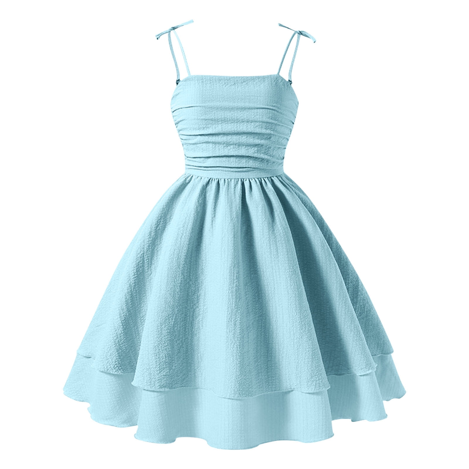 white christmas dresses Knee Length Yellow Graduation Dresses for Teens V Neck Hoco Dress SD12 –  Viniodress main image 1
