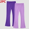 thumbnail image 1 of Gamivast Girls Legging Pants Size 3-14 Kids 2 Pack Athletic Flared Leggings Teen Full Length Dance Workout Elastic Waist Leggings Running Yoga Pants Girls Belled Bottom Leggings, 1 of 6