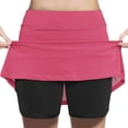 thumbnail image 1 of Gamivast Girls Skorts Sport High-Waisted A-Line Tennis Skort with Built-in Shorts Solid Color Stretchy Skort Casual Daily Wear Back to School Outfits, 1 of 5