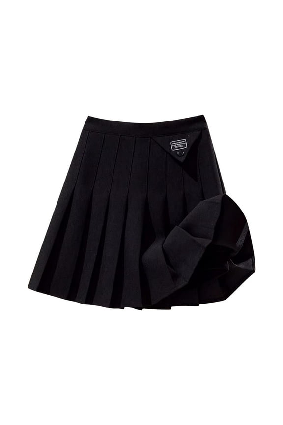 Girls Uniform Skort Dressy High-Waisted Pleated Uniform Skirts for Kids Comfy Fashion Back to School School Skirts Casual Campus Wear