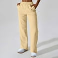 thumbnail image 1 of Gamivast Gym Sweatpants Women Loose Fitted Drawstring Straight Leg Pants with Pockets Work Dress Elastic Waist Trousers Comfy Lounge Fall Outfits, 1 of 4