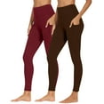 thumbnail image 1 of Gamivast Gym Yoga Leggings Women 2 Pack Workout High Waisted Pants with Pockets Seamless Butt Lifting Trousers Tummy Control Underwear Pant, 1 of 5