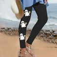 thumbnail image 1 of Gamivast Halloween Pants for Women Ghost Printed Leggings Lounge Fitted High Waisted Trousers Lightweight Breathable Straight Leg Sweatpants Fall Fashion Pant, 1 of 4