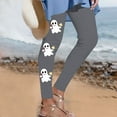 thumbnail image 1 of Gamivast Halloween Pants for Women Ghost Printed Leggings Lounge Fitted High Waisted Trousers Lightweight Breathable Straight Leg Sweatpants Fall Fashion Pant, 1 of 4