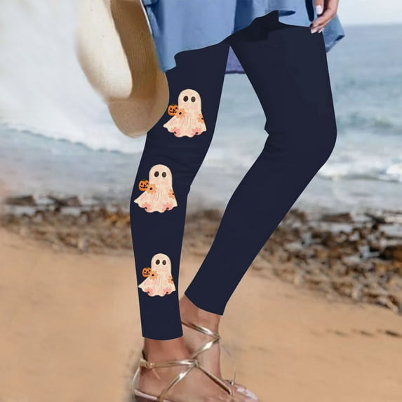 Gamivast Halloween Sweatpants for Women Comfortable Straight Leg Pj Bottoms Soft Casual High Waisted Sleepwear Pants Lounge Solid Color Cropped Leggings