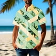 thumbnail image 1 of Gamivast Hawaiian Shirts for Men Fashion Tropical Print Shirt Short Sleeve Button Down Shirts Vacation Casual Beach Shirt Green XXXXXL Clothes Placed by Me to be Delivered, 1 of 5