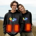 thumbnail image 1 of Gamivast Heated Sweatshirts for Men and Women Hooded 5 Heating Areas and 3-levels Pullover with Pocket Butterflies Printed Washable Hoodies Hiking Outerwear no Power Bank, 1 of 5