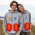 thumbnail image 1 of Gamivast Heated Sweatshirts for Men and Women Hooded 5 Heating Areas and 3-levels Pullover with Pocket Butterflies Printed Washable Hoodies Hiking Outerwear no Power Bank, 1 of 5
