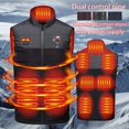 thumbnail image 1 of Gamivast Heated Vest for Men Plus Size Printed Zip up Stand Collar Jackets with Multiple Heating Zones and 2 Controls Washable USB Charging Coats with 3-Levels Xmas Outerwear no Power Bank, 1 of 4