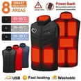 thumbnail image 1 of Gamivast Heated Vest Men Women 6XL Lightweight Quilted Sleeveless Jackets with 9 Heating Zones Travel Zip up Stand Collar Coats Washable USB Charging Outerwear no Power Bank, 1 of 7