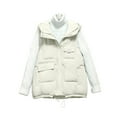 thumbnail image 1 of Gamivast Hooded Quilted Vest for Women Loose Sleeveless Zip up Padded Jackets Warm Winter Button Drawstring Hem Vest with Multiple Pockets Fall Fashion 2025 Outerwear, 1 of 3