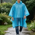 thumbnail image 1 of Gamivast Hooded Rain Poncho Men Waterproof Lightweight Reusable Raincoat With Drawstring Hood Snap Sides Portable Outdoor Rain Gear for Camping Hiking Travel Festival, 1 of 5
