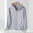 thumbnail image 1 of Gamivast Hooded Sun Shirts for Men Zip up Mesh Cooling Hoodie Thin Workout Jacket Moisture Wicking Breathable Gym Running Training Athletic Outfits, 1 of 4