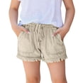 thumbnail image 1 of Gamivast Jean Shorts for Girls Drawstring Elastic Waist Lightweight Casual Shorts with Pockets Kids Back To School Loose Fit Summer Lounge Beach Shorts Daily Wear, 1 of 7