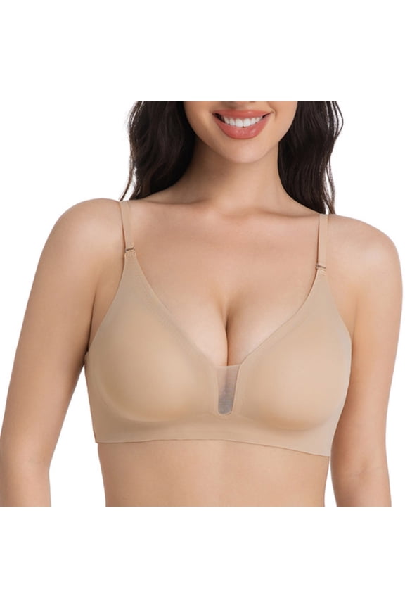 Jelly Bras for Women Full Coverage Supportive Soft Sheer Bralette Comfortable Seamless Adjustable Strap Everyday Bralette Smoothing Bra