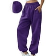 thumbnail image 1 of Gamivast Joggers for Women with Pockets Straight Leg Elastic Waist Sweatpants Activewear Adjustable Hem Outdoor Pants Running Cuffed Pull On Work Casual Sweatpants, 1 of 5