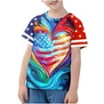 thumbnail image 1 of Gamivast Kids American Usa Flag Patriotic T Shirts 4Th Of July Summer T-Shirt for Boys Girls Independence Day Short Sleeve Shirts Placed My Account Recently Recent i have Placed, 1 of 5
