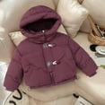 thumbnail image 1 of Gamivast Kids, Boys and Girls Winter Jackets Hooded Padded Zip up Down Coats for 5-14 Years Old Loose Stand Collar Button Jackets with Pockets Drawstring Hem Trendy Outerwear, 1 of 6