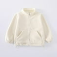 thumbnail image 1 of Gamivast Kids Fleece Jacket for Boys Girls Lightweight Zip up Stand Collar Sherpa Coats Warm Winter Adjustable Hem Fuzzy Outerwear with Pockets (2-15), 1 of 5