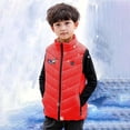 thumbnail image 1 of Gamivast Kids Heated Vests Boys Size 4-15 Graphic Stand Collar Zip up Padded Jackets with 13 Heating Zones and 5-Levels Washable Rechargeable Sleeveless Coats Outerwear with Pockets no Power Bank, 1 of 5