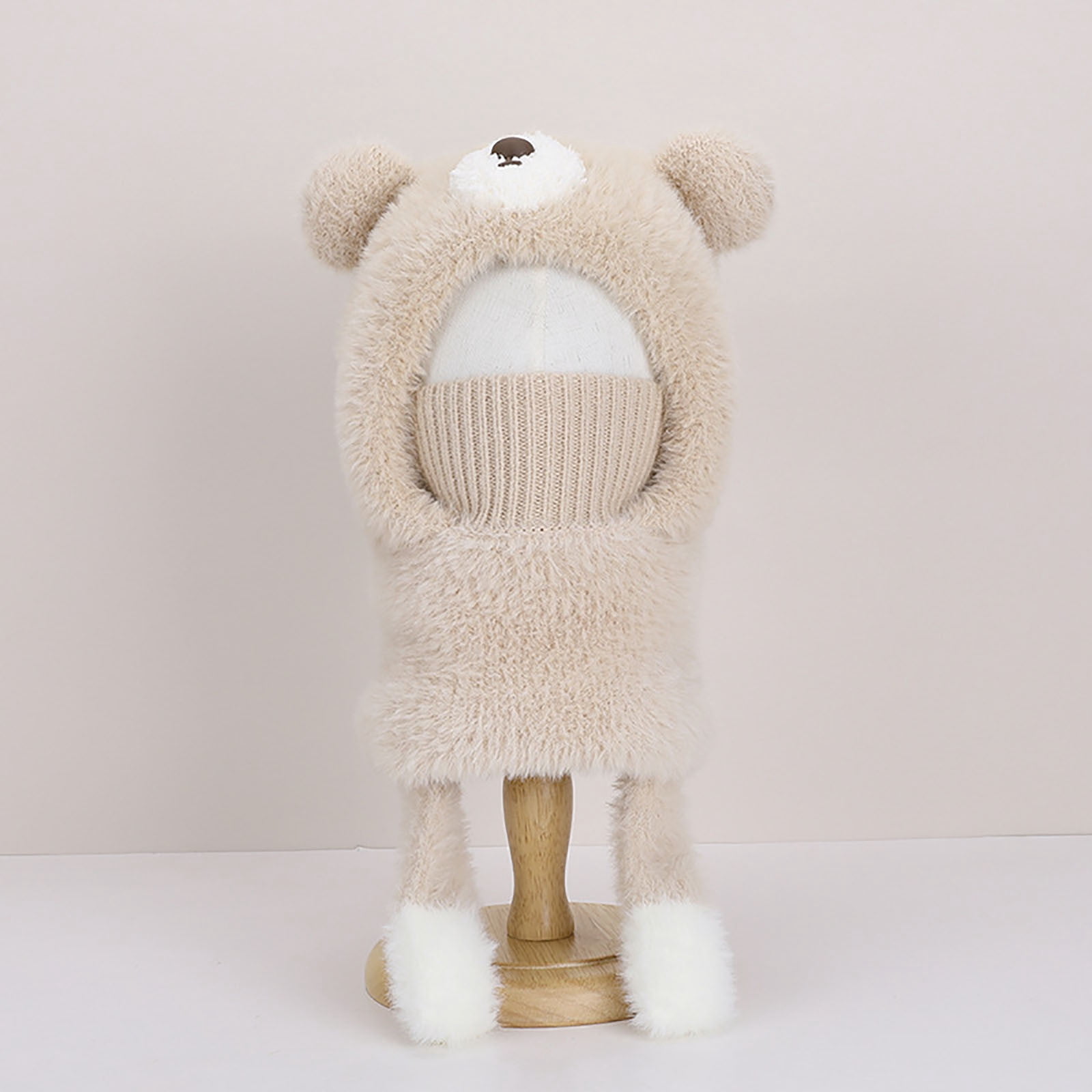 Gamivast Kids Winter Fleece Balaclava Hat for Boys And Girls Warm Full Face Ski Mask Hood Cap Windproof Fuzzy Fleece Neck Warmer Gaiter Toddler Bear Ear Beanies Hats
