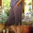 thumbnail image 1 of Gamivast Linen Capri Shorts for Women Gradient Drawstring Elastic Waist Breathable Pants with Flap Pockets for Weekend Lounge Beach Trips Relaxed Summer Wear, 1 of 5