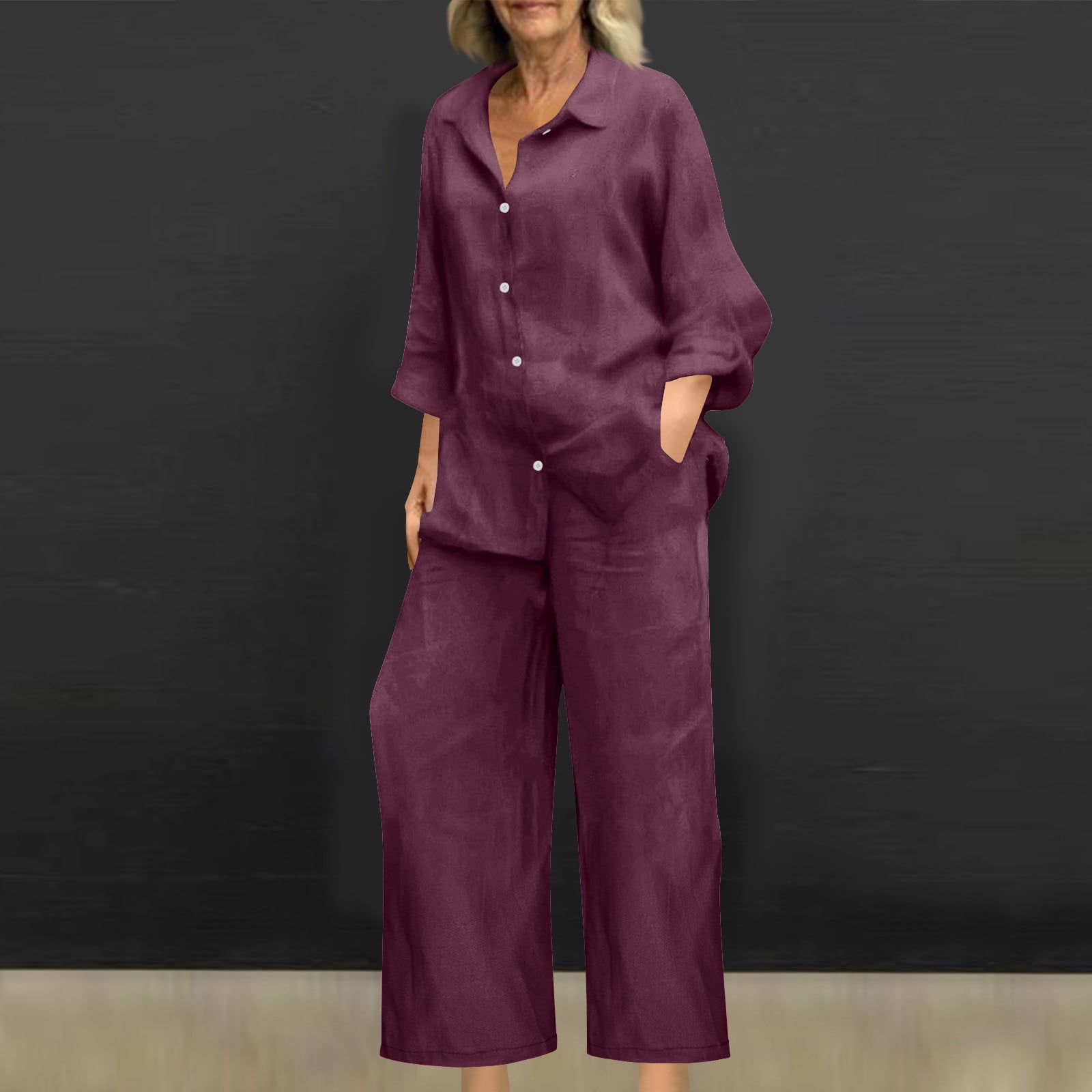 ANGELA PLAIN LINEN TOPS  (BUY 2 TAKE 1 FREE)
