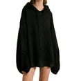 thumbnail image 1 of Gamivast Linen Women's Fashion Hoodies & Sweatshirts Lantern Sleeve Hooded Pullover Tops Oversized Tops Linen Texture Loose Fit Boho Casual Wear, 1 of 8