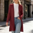 thumbnail image 1 of Gamivast Long Cardigan Sweaters for Women Open Front Ribbed Knit Duster Coat with Side Slits Long Sleeve Casual Lightweight Fall Outerwear Elegant Tops for Women, 1 of 6