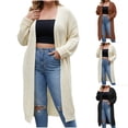thumbnail image 1 of Gamivast Long Cardigan Sweaters for Women Plus Size Open Front Chunky Knit Lightweight Duster Outerwear Casual Fall Winter Tops Loose Fit Ribbed Cuffs Cozy Sweaters, 1 of 6