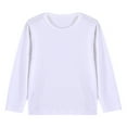 thumbnail image 1 of Gamivast Long Sleeve T-Shirt for Boys Girls Basic Crew Neck Pullover Tee Comfortable Loose Fit Lightweight Everyday Layering Top White 100, 1 of 2
