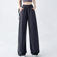 thumbnail image 1 of Gamivast Long Sweatpants for Women Tall Baggy Wide Straight Leg Pants with 3 Pockets Fall Trendy Elastic High Waist Pants Casual Workout Pull on Comfortable Joggers Travel Work Outfits, 1 of 5