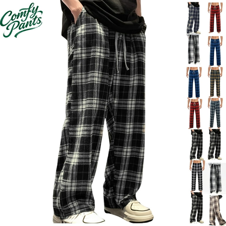 Gamivast Lounge Pants Men Baggy Straight Wide Leg Sweatpants with