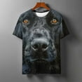 thumbnail image 1 of Gamivast Men T Shirts 3D Dog Print Graphic Tshirt Cool Design Crew Neck Tee Casual Short Sleeve T-Shirt Black XL Clearance Clothes Under $ 5.00 History of Purchases, 1 of 8