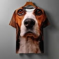 thumbnail image 1 of Gamivast Men T Shirts 3D Dog Print Graphic Tshirt Cool Design Crew Neck Tee Casual Short Sleeve T-Shirt Coffee L or Clearance Orders Placed by Me to be Delivered, 1 of 8