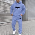 thumbnail image 1 of Gamivast Men's 2 Piece Graphic Hoodie Set Bat Logo Print Sweatshirt and Joggers Warm Soft Tracksuit for Casual Daily Gym Workout Sporty Athletic Outfit, 1 of 5